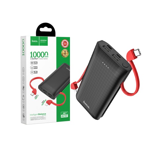 POWER BANK HOCO J67 CON PUERTOS USB DOBLES 2A 10000MAH NEGRO POWER BANK HOCO J67 CON PUERTOS USB DOBLES 2A 10000MAH NEGRO